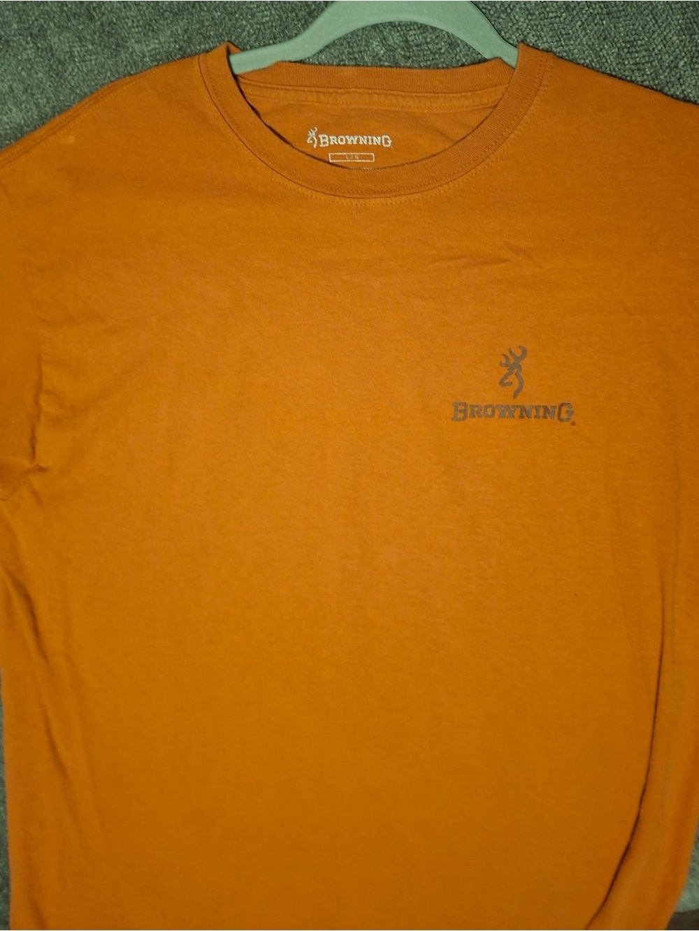 Browning Orange Short Sleeve Tee with Subtle Chest Logo